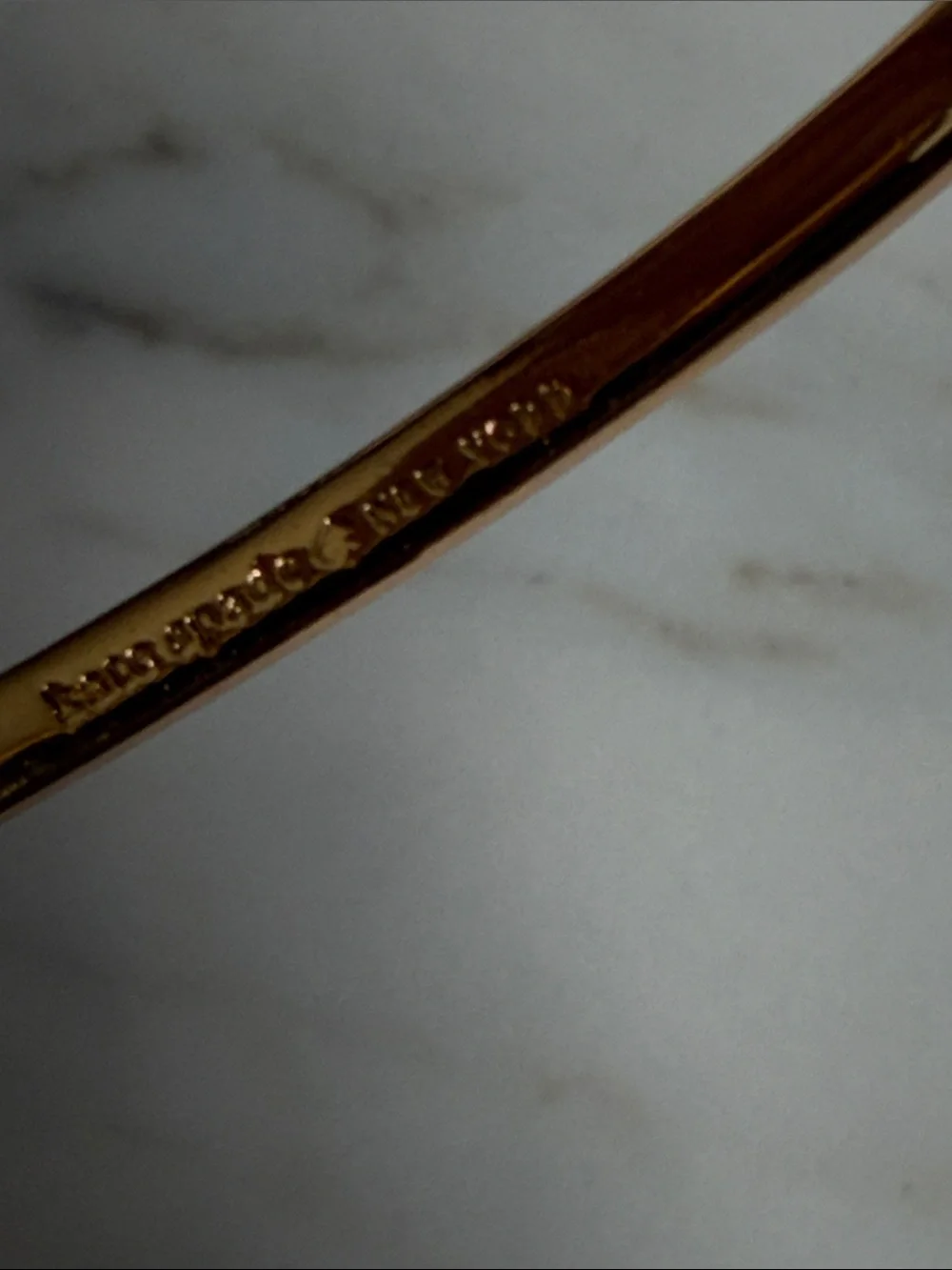Kate Spade Skinny Mini Bow Bangle Pink Gold